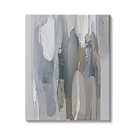 Stupell Industries Modern Abstract Painting Cascading Ice Toned Shapes Canvas Wall Art, 36 x 48, Grey