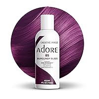 Adore Semi Permanent Hair Color - Vegan and Cruelty-Free Hair Dye - 4 Fl Oz - 085 Burgundy Bliss (Pack of 1)