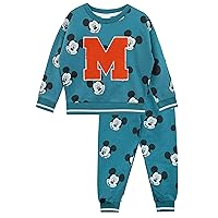 Disney Mickey Mouse Outfit | Boys Sweatshirt and Joggers Co Ord Set | Mickey Mouse Tracksuit For Kids | Official Mickey Mouse Merchandise | 8