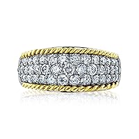 Kobelli Gold Trim Honeycomb Cluster Diamond Ring in Solid 10K Gold
