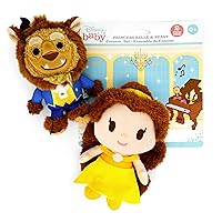 KIDS PREFERRED Disney Baby Cuteeze Beauty and The Beast Belle and Beast Stuffed Animal Plush Toys 2 Piece Set for Baby and Toddler Boys and Girls - 7 Inches