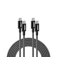 Anker USB C Cable 100W (10ft, 2pack), New Nylon USB C to USB C Cable 2.0, Fast Charge for iPhone 15, MacBook Pro 2020, iPad Pro 2020, iPad Air 4, Galaxy S20 Plus S9, Pixel, Switch, and More