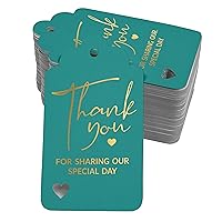 Real Gold Foil Thank You for Sharing Our Special Day Bridal Shower-Baby Shower-Retirement-Wedding-Birthday Tags Favor Hang Paper Tags 100 Pieces
