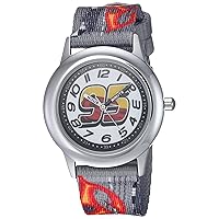 Disney Cars Kids' Stainless Steel Time Teacher Analog Quartz Nylon Strap