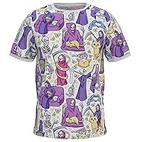 Cotton T-Shirt Outfit Wizzard Witchcraft Print Short Sleeve Magic Cute Herbs Vampire Fitted Spooky Spirits Crew Neck