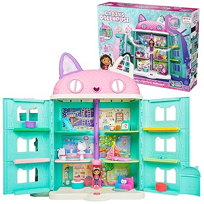 Gabby’s Dollhouse, Purrfect Dollhouse with 15 Pieces including Toy Figures, Furniture, Accessories and Sounds, Kids Toys for Ages 3 and up