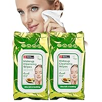 Original Derma Beauty 160 Makeup Cleansing Wipes Soothing Avocado Face Cleanser Makeup Remover Wipes for Beauty & Personal Care