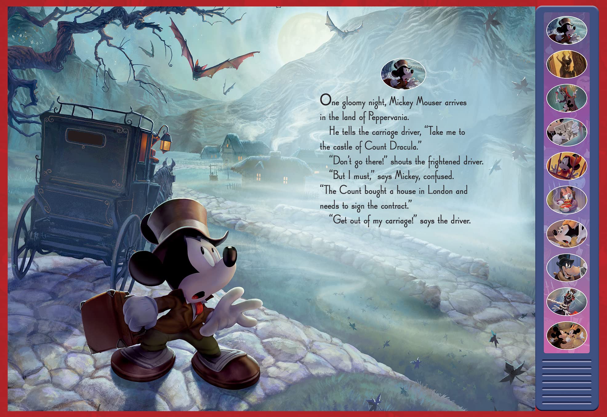 Disney Mickey Mouse and Friends Read-Along Classics – Dracula Interactive Sound Book – Press Buttons to Hear Story Read Aloud - PI Kids