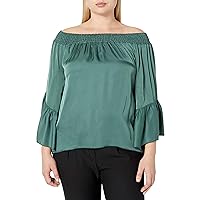 M Made in Italy Women's Plus Size Off The Shoulder Top