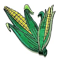 Nipitshop Patches Yellow Corn Farm Iron Sew On Embroidered Patch Badge Transfer Kids Clothing Cartoon for adorning Your Jeans Hats Bags Jackets Shirts or Gift Set