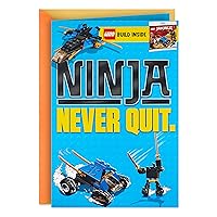 Hallmark Birthday Card for Kids with Legos (Ninjago Mini Thunder Raider Building Kit, Ages 7 and Up)