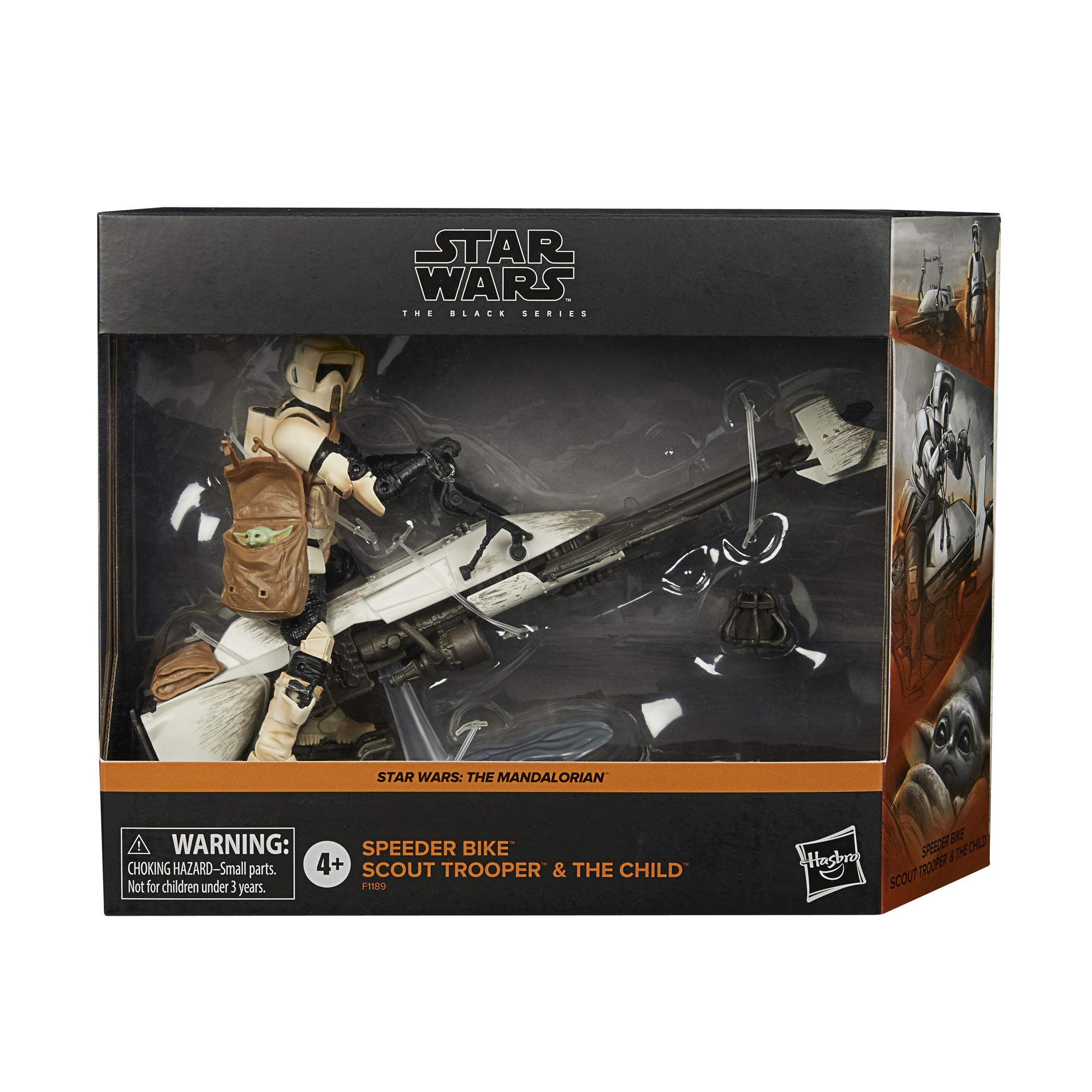 STAR WARS The Black Series Speeder Bike Scout Trooper and The Child Toys 6-Inch-Scale The Mandalorian Collectible Figure and Vehicle Set (Amazon Exclusive)