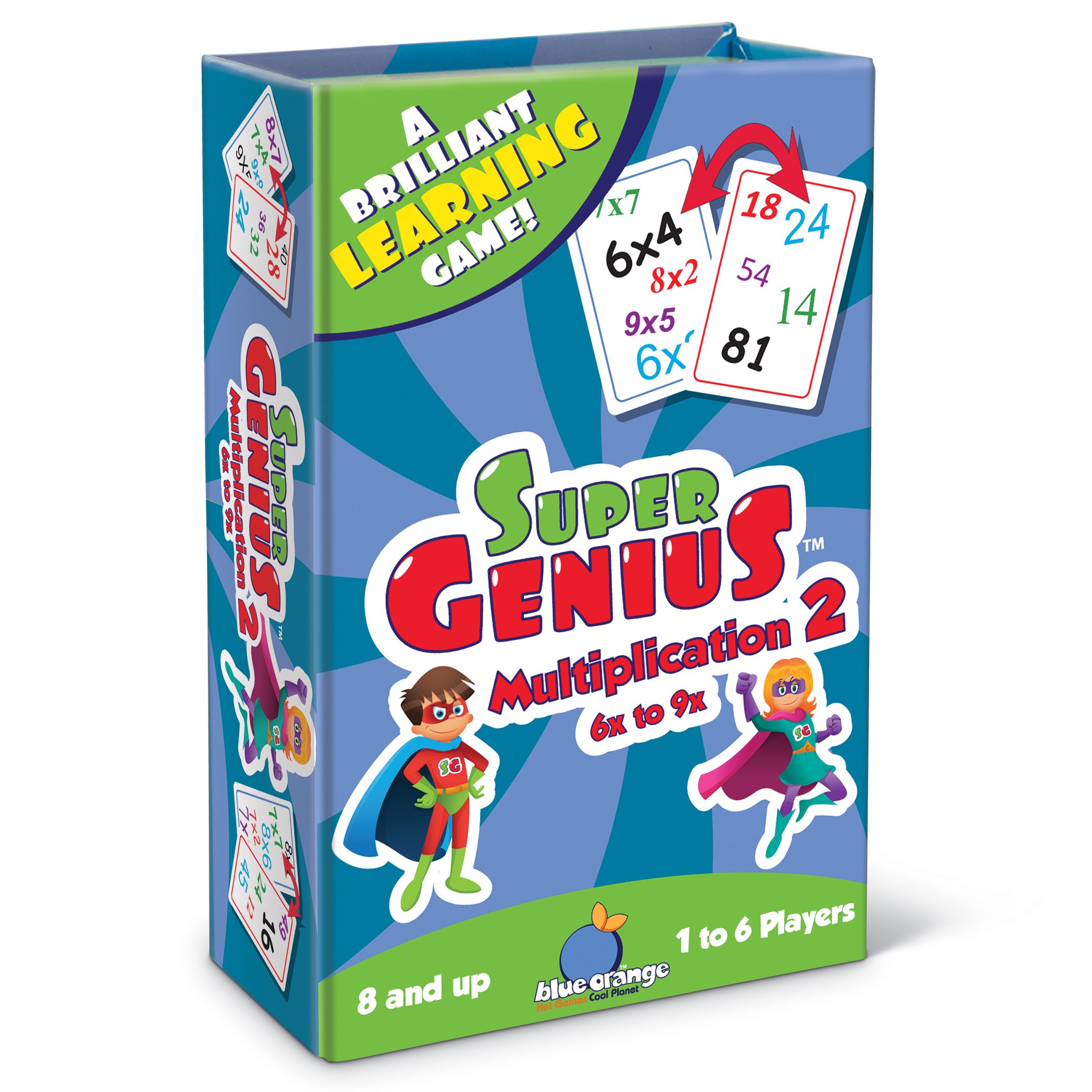Blue Orange Games Super Genius - Multiplication 2 Card Game