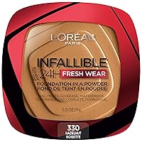 Makeup Infallible Fresh Wear Foundation in a Powder, Up to 24H Wear, Waterproof, Hazelnut, 0.31 oz.
