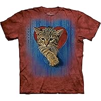 Kitten Walking Through Heart Door Kids T-Shirt