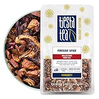 Fireside Spice, Mulled Wine Herbal tea, Premium Loose Leaf Tea Blend, Non Caffeinated Holiday Teas, Make Hot or Iced Tea & Brews Up to 25 Cups - 1.5 Ounce Resealable Pouch