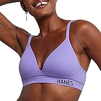 Hanes Women's Originals Contour Wireless, Seamless Rib Bralette, ComfortFlex Fit