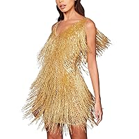 Sequin Cocktail Dresses Flapper Dresses 1920s Gatsby with All-Over Fringe Mini Dresses Prom Party Dress