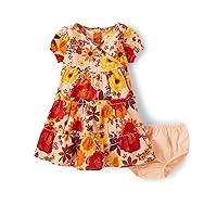 Gymboree Baby Girls' One Size Short Sleeve Dressy Special Occasion Dresses with Diaper Cover