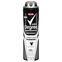 Degree Ultraclear Men's Antiperspirant Deodorant Dry Spray, Black/White, 3.8 Ounce (Pack of 1)