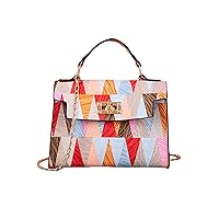 Fashion Cuqui Women Colorful Pattern Handbag Chain Shoulder Cross Body Bag