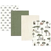 Hudson Baby Unisex Baby Cotton Flannel Burp Cloths, Going On Safari 4-Pack, One Size