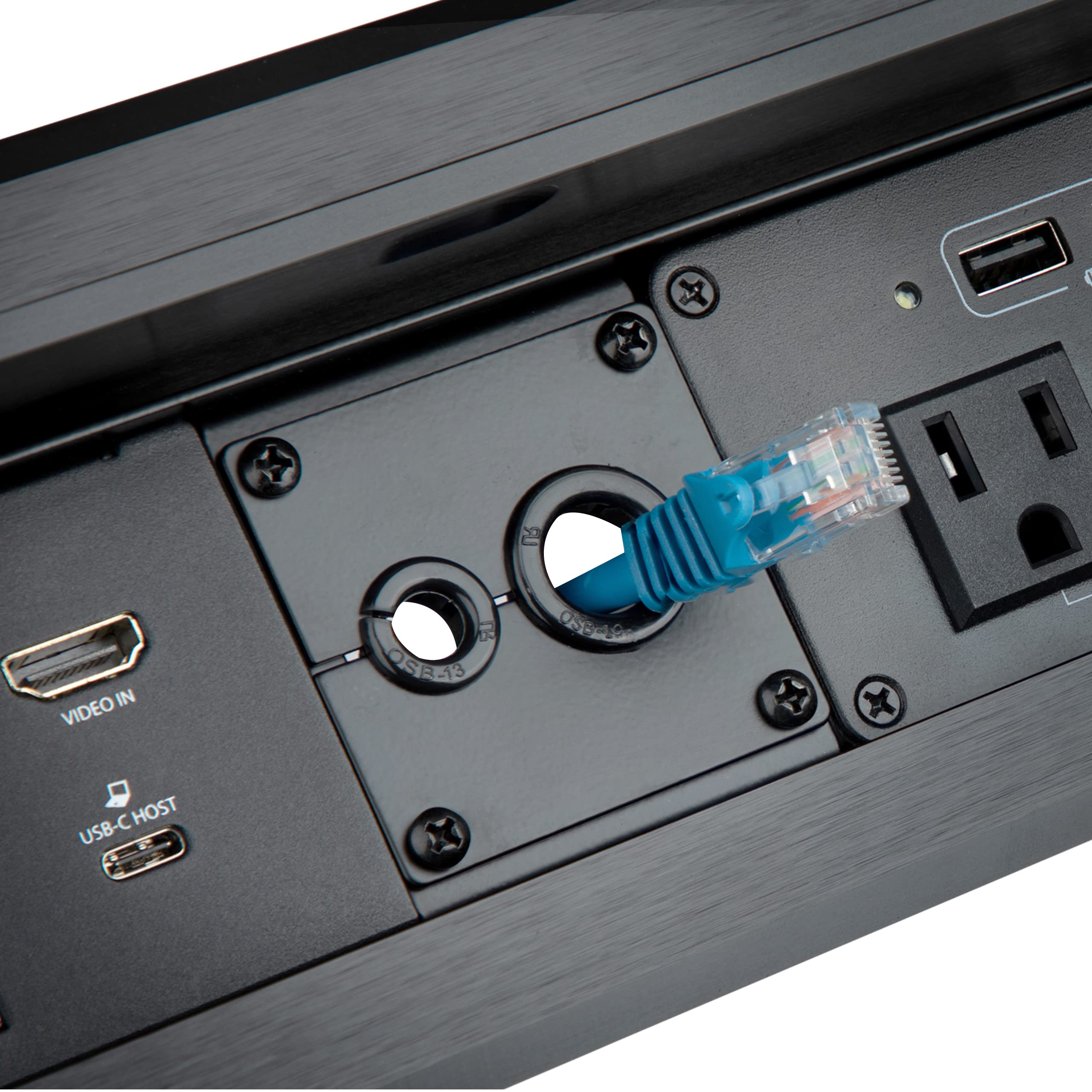 StarTech.com Cable Management Module for Conference Table Connectivity Box - Includes 4X Grommet Holes - Installs in BOX4MODULE or BEZ4MOD (MOD4CABLEH)