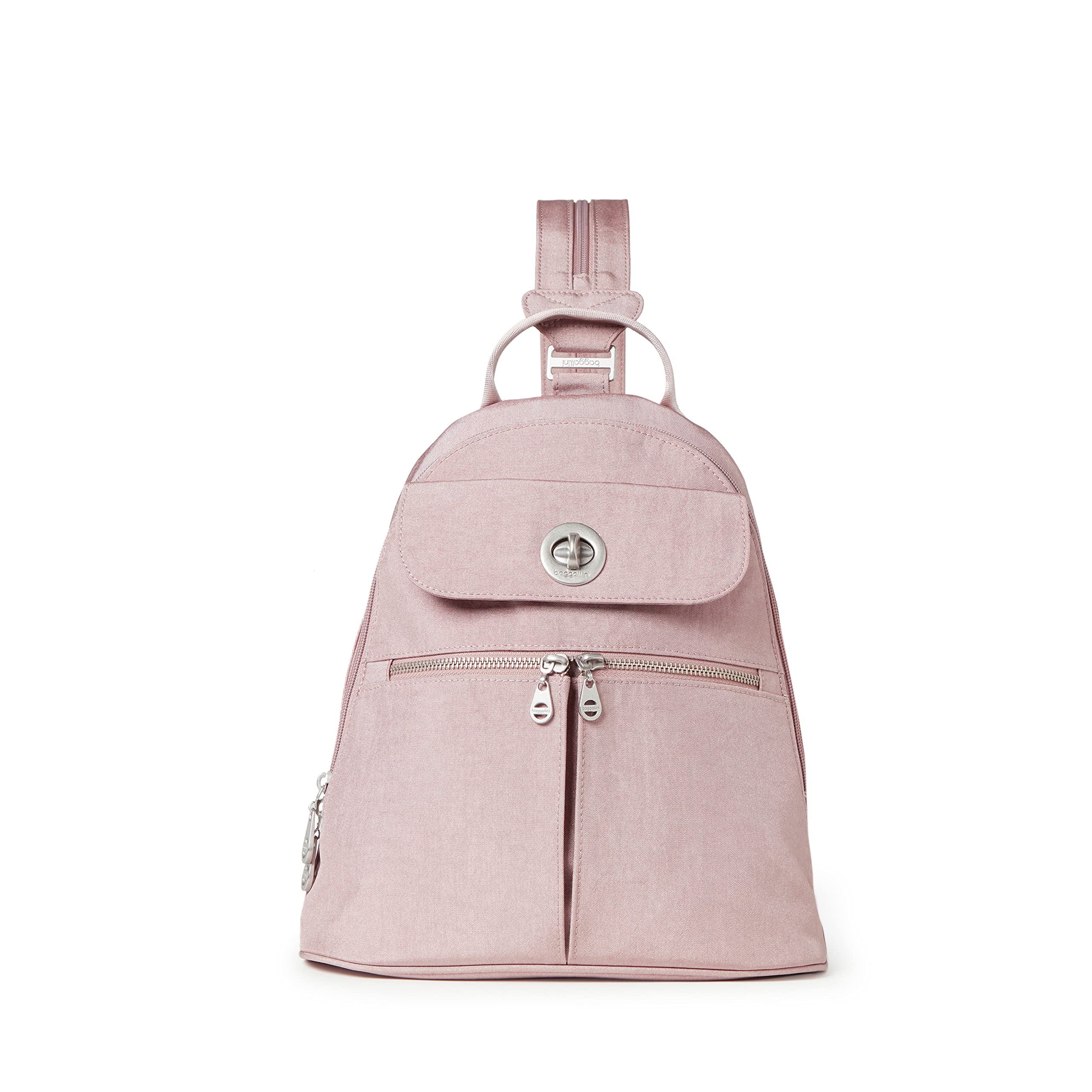 Baggallini womens Naples convertible backpack, Blush Shimmer, One Size US