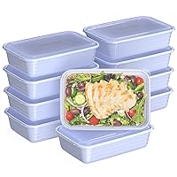 Bentgo® 20-Piece Lightweight, Durable, Reusable BPA-Free 1-Compartment Containers - Microwave, Freezer, Dishwasher Safe - Periwinkle