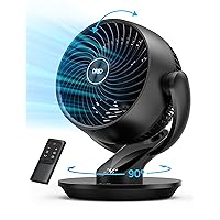 Fan for Whole Room, 70ft Powerful Airflow, 13 Inch Quiet Oscillating Table Fans with Remote, Air Circulator Fan for Bedroom, 120° Adjustable Tilt, 4 Speeds, 8H Timer, Home,Office