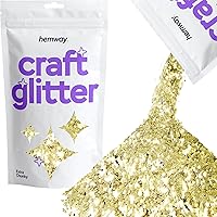 Hemway Craft Glitter 100g / 3.5oz Glitter Flakes for Arts Crafts Tumblers Resin Epoxy Scrapbook Glass Schools Paper Halloween Decorations - Extra Chunky (1/24