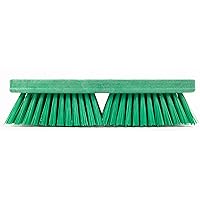SPARTA Plastic Floor Scrub Brush, Brush Head Only, Deck Brush with ACME Standard Thread Fitting for Deck, Industrial Kitchens, and Hospitals, 10 Inches, Green