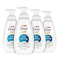 Dove Instant Foaming Body Wash for Soft, Smooth Skin Deep Moisture Cleanser That Effectively Washes Away Bacteria While Nourishing Your Skin, White, 13.5 Oz, Pack of 4