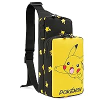 Pokemon Fashion Waist Packs for Kids Teenagers Crossbody Bag Chest Bag Adjustable Strap Travel Holiday - Gifts for Boys