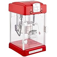 Pop Pup Popcorn Machine - 2.5oz Popper with Stainless-Steel Kettle, Serving Tray, Warming Light and Accessories by Great Northern Popcorn (Red)