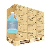 Terra Pure Infuse White Tea and Coconut Gallon Body Wash | Hotel Hand Soap from Bulk Toiletries Set | Designed to Refill Soap Dispensers | Half Pallet 24 Cases with 4 Gallons Each | 96 Total