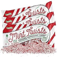 Mint Twists Crushed Peppermint Candy for Baking, 8 oz, Pack of 3