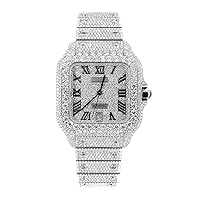 VVS White Moissanite Fully Iced Out Swiss Automatic Movement Hip Hop Studded Luxury Handmade Watches for Men