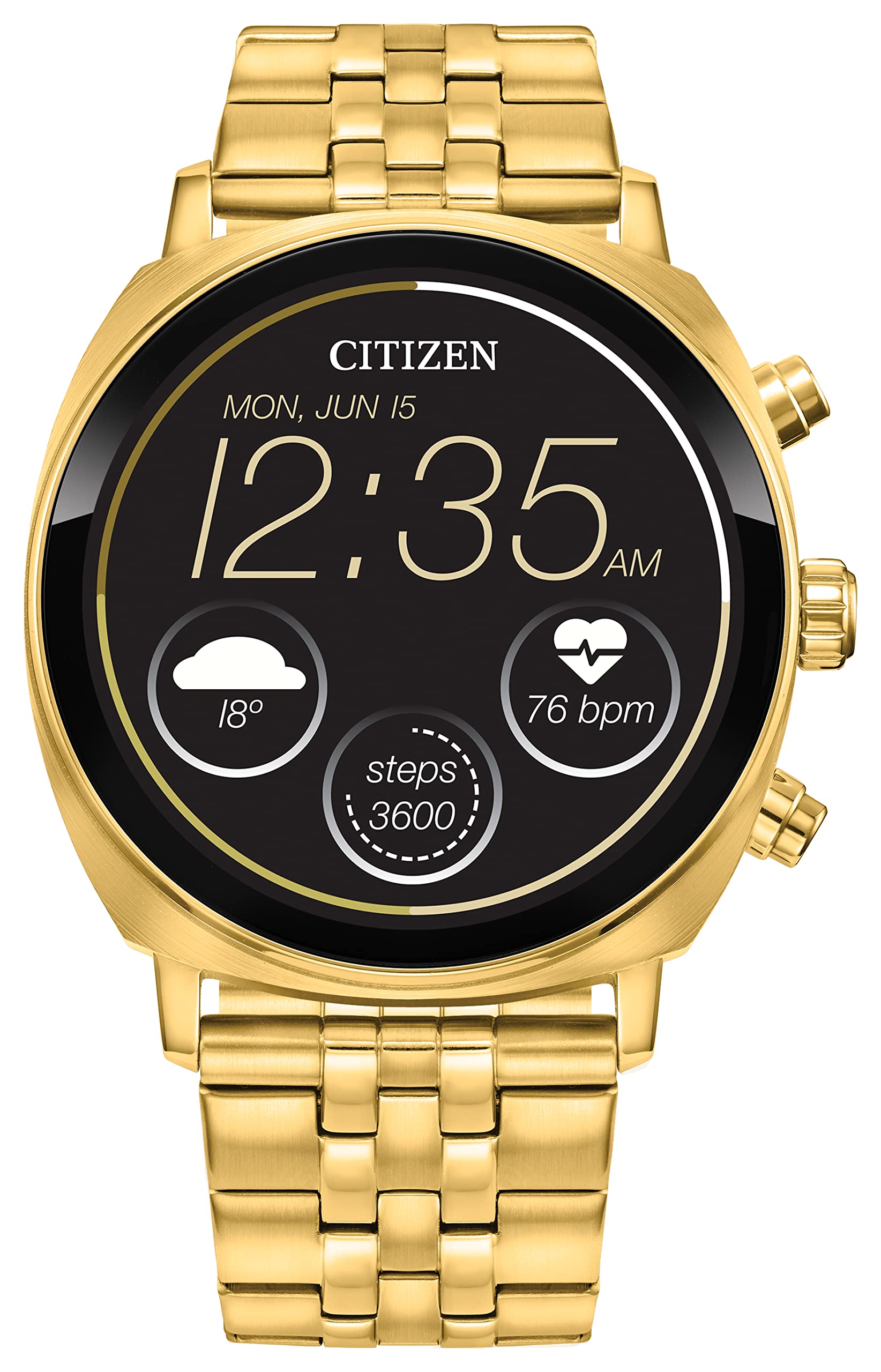 Citizen CZ Smart PQ2 41MM Unisex Smartwatch with YouQ App with IBM Watson® AI and NASA research, Wear OS by Google, HR, GPS, Fitness Tracker, Amazon Alexa™, iPhone Android Compatible, IPX6 Rating