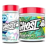GHOST Bundles - Greens Superfood Powder (Guava Berry) & Glow Capsules Beauty and Detox Support