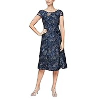 Alex Evenings Women's Short Embroidered Dresses