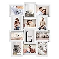 SONGMICS Collage Picture Frames, 4x6 for Wall Decor Set of 12, Multi Family Photo for Gallery Decor, Hanging Display, Assembly Required, Cloud White