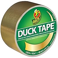 Shurtech Duck Brand 280748 Metallic Color Duct Tape, Gold, 1.88 Inches x 10 Yards, Single Roll