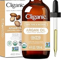 USDA Organic Argan Oil, 100% Pure | for Hair, Face & Skin | Natural Cold Pressed Carrier Oil, Imported from Morocco