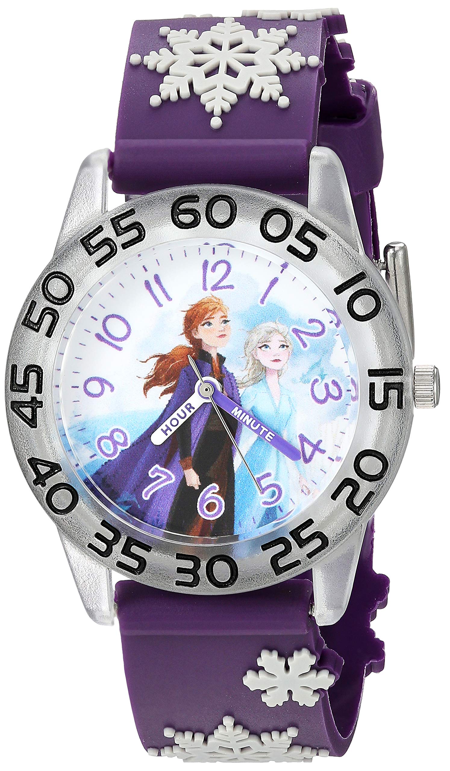 Disney Frozen Kids' Plastic Time Teacher Analog Quartz 3D Strap Watch