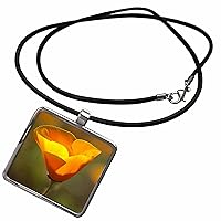 Danita Delimont - Flowers - Golden California Poppy flowers, California, USA - US05 TNO0025 - Tom Norring - Necklace With Rectangle Pendant (ncl_142859)
