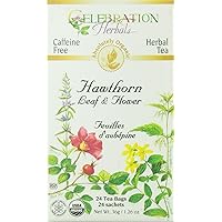 CELEBRATION HERBALS Hawthorn Leaf & Flower Organic 24 Bag, 0.02 Pound