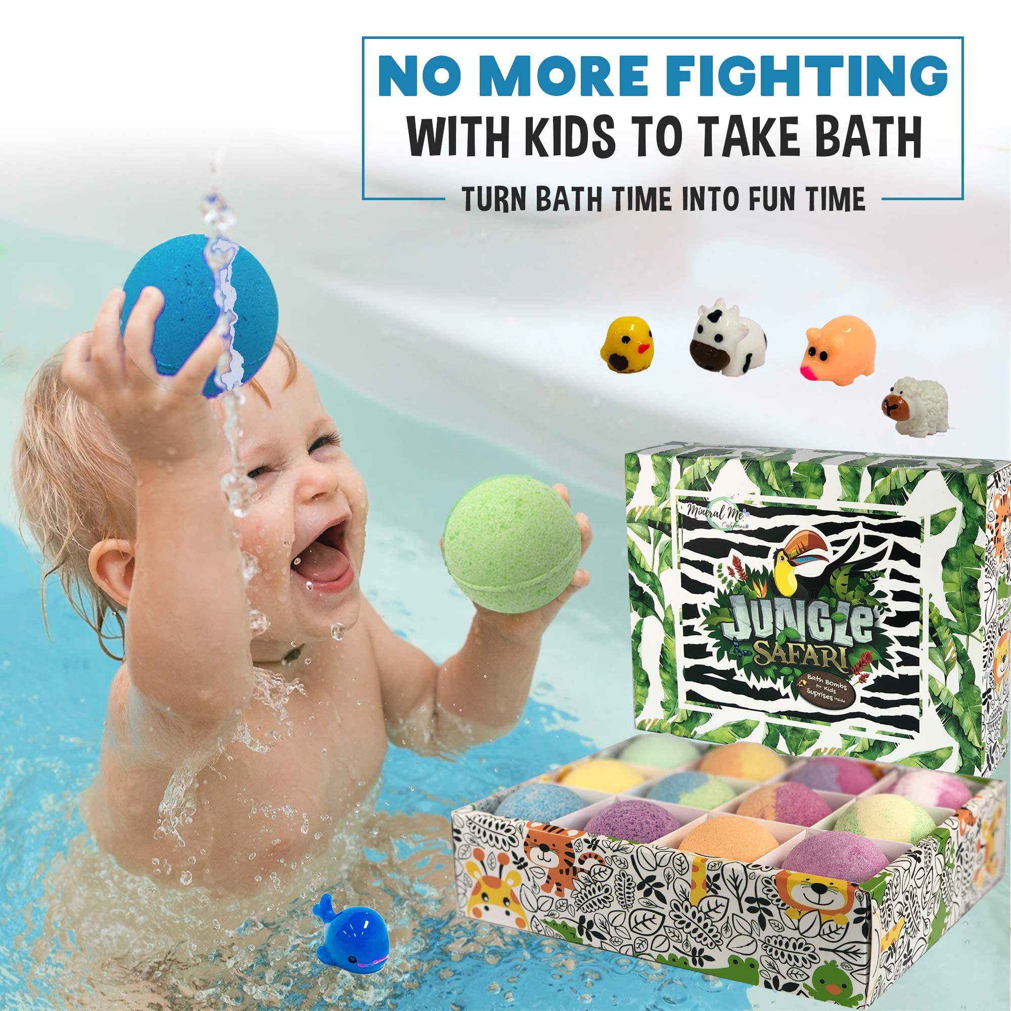 Bath Bombs for Kids with Toys Inside - Gentle and Kids Safe - Family Pack