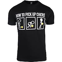ShirtBANC How to Pick Up Chicks Cartoon Mens T Shirt