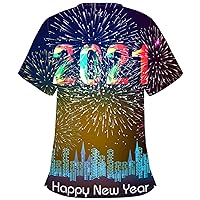 XJYIOEWT Polka Dot Tops for Women T-Shirt Tops Short Blouse Printing Tops Women's Year Sleeve Working V-Neck Women's Bl